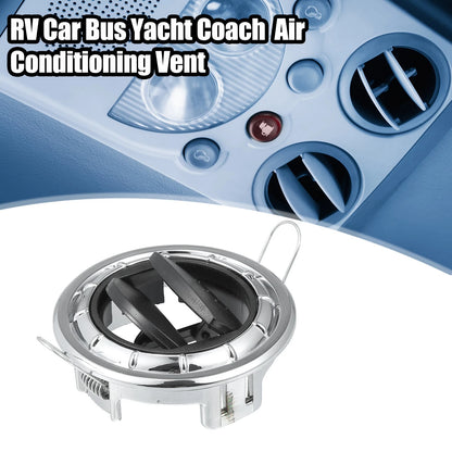 AC Air Condition Vent Outlet for RV Bus Boat Yacht Caravan (Black/Silver Tone)