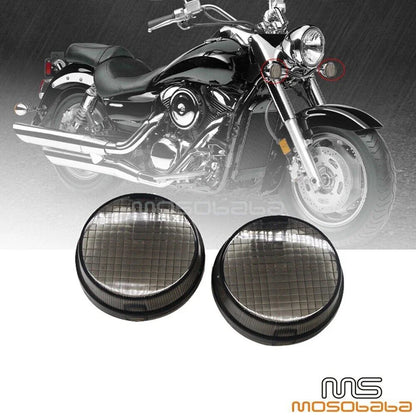 2.75'' Smoke Turn Signal Lenses Covers for Kawasaki Vulcan VN1600 (2003-2008)