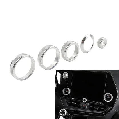 Silver Console Volume AC Switch Button Ring for Lexus NX250 NX350h (2022-2024)