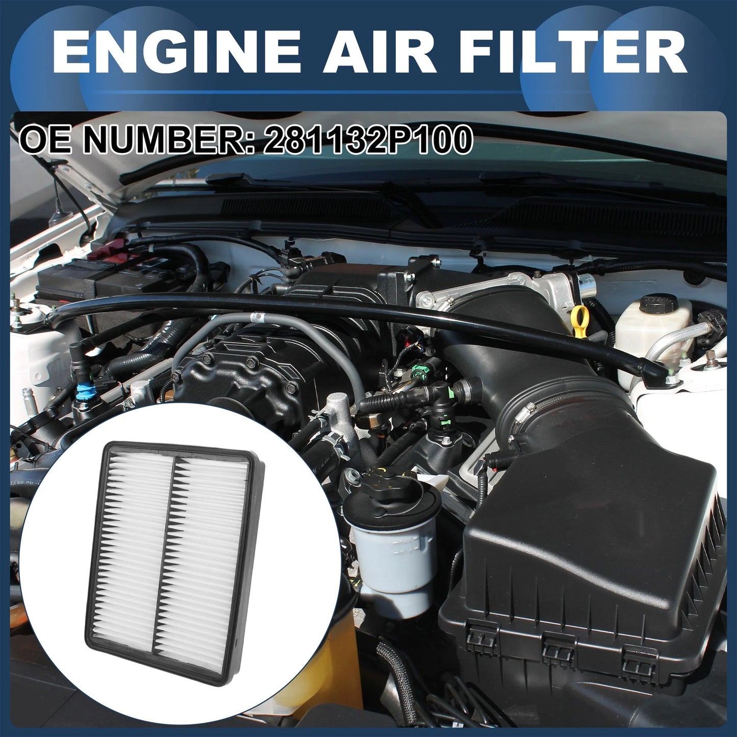Car Engine Air Filter No. 281132P100 for Kia Optima 2.0L 2.4L (2012–2015)