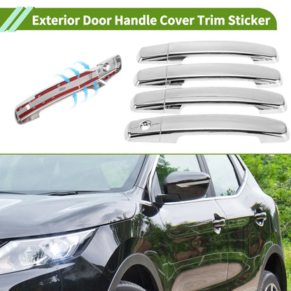 8Pcs Exterior Trim for Nissan Qashqai (2007–2013) Electroplating