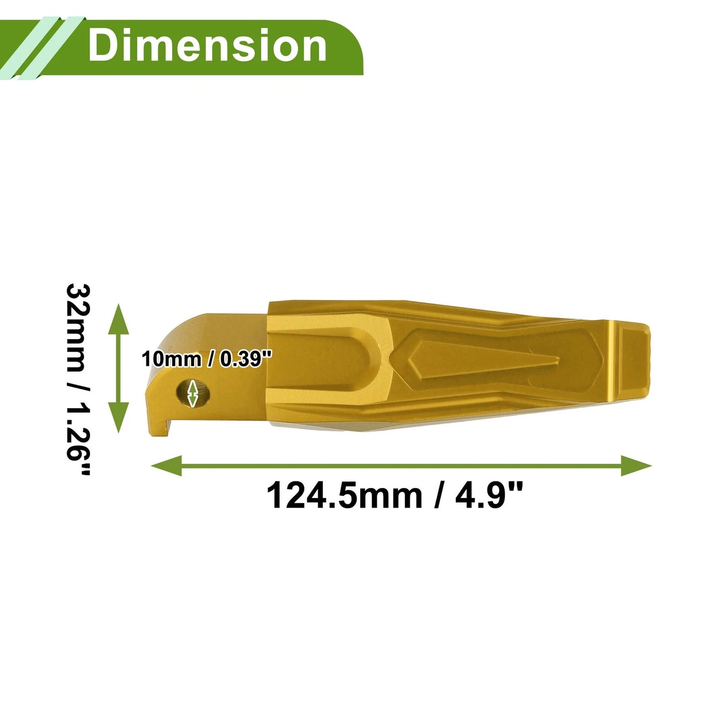 Foot Pegs for Yamaha T-Max 530 (2012–2019) - Gold Tone, 1 Pair
