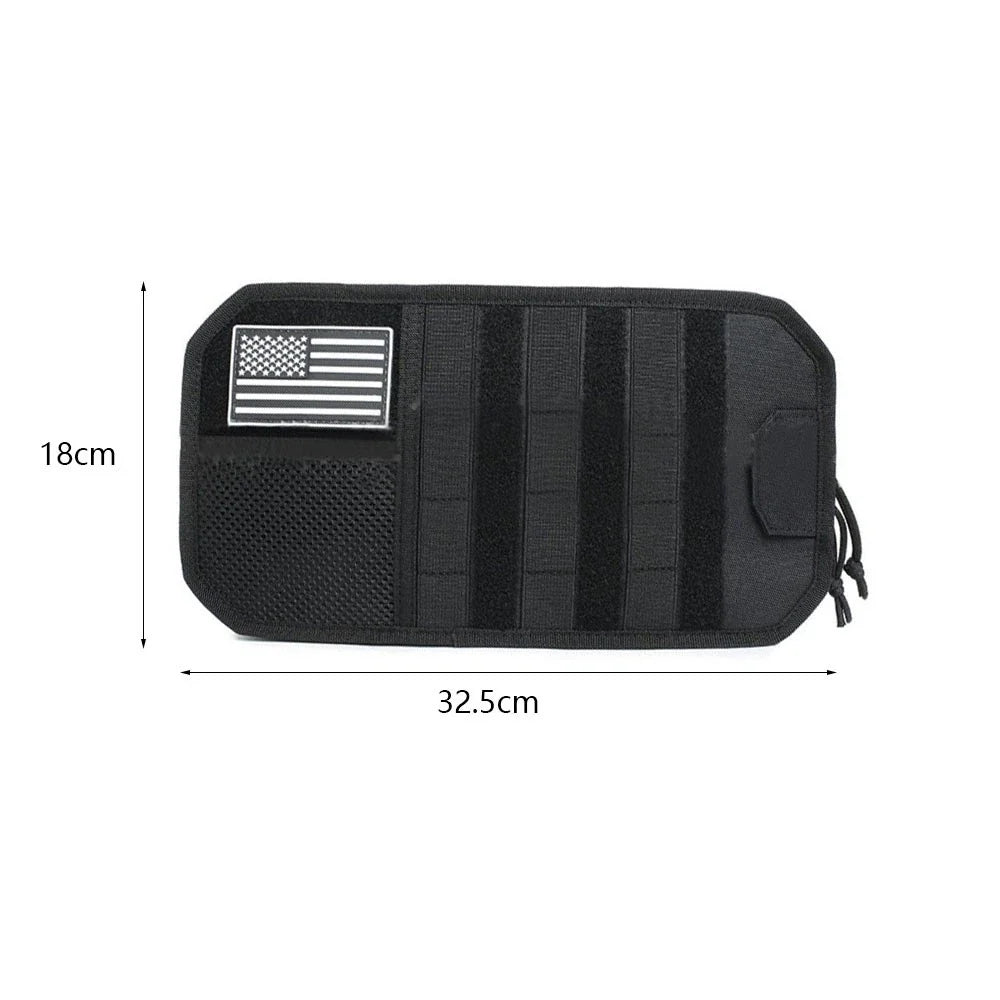 Sun Visor Organizer with Zipper Storage Pouch & Glasses Clip for Car