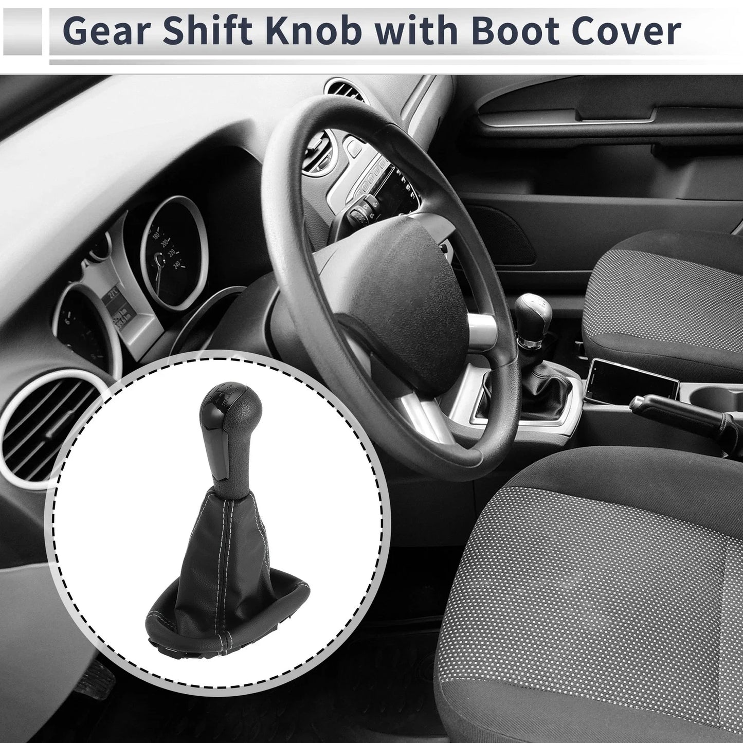 5 Speed Shift Knob & Boot Cover for Chevrolet Spark (2011-2015)