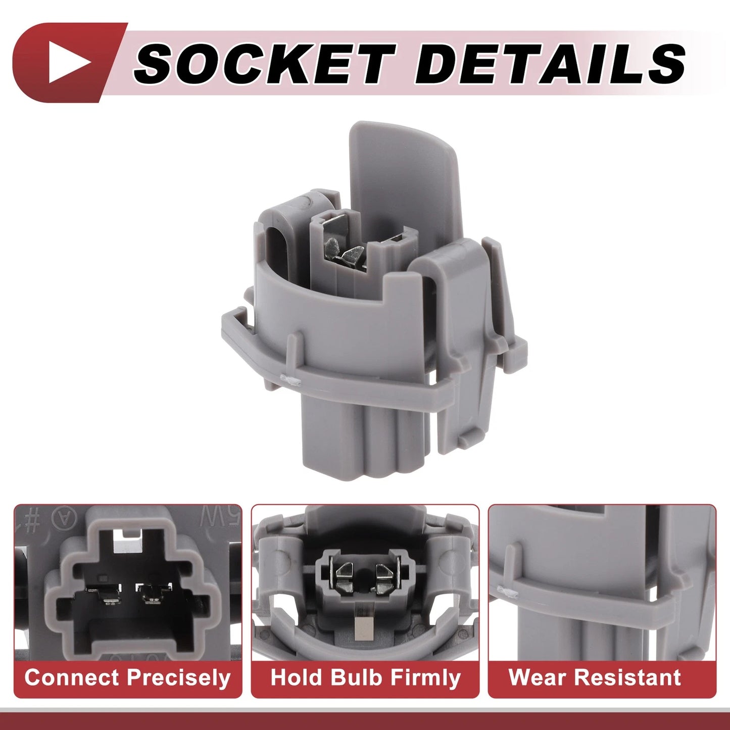 Set of 4 License Plate Light Sockets for Honda Civic Sedan (1999–2011) No.34102S60003