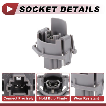 Set of 4 License Plate Light Sockets for Honda Civic Sedan (1999–2011) No.34102S60003