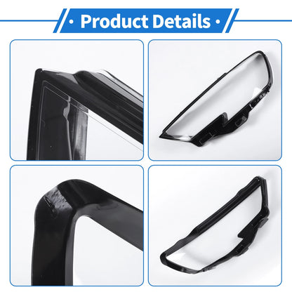 1 Pc Headlight Lens Cover for Audi A3 (2016–2020) Black