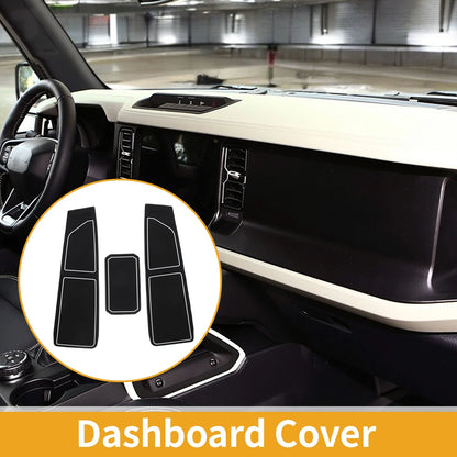 Dashboard Cover for Ford Bronco (2021–2024) Black Gray Set of 1