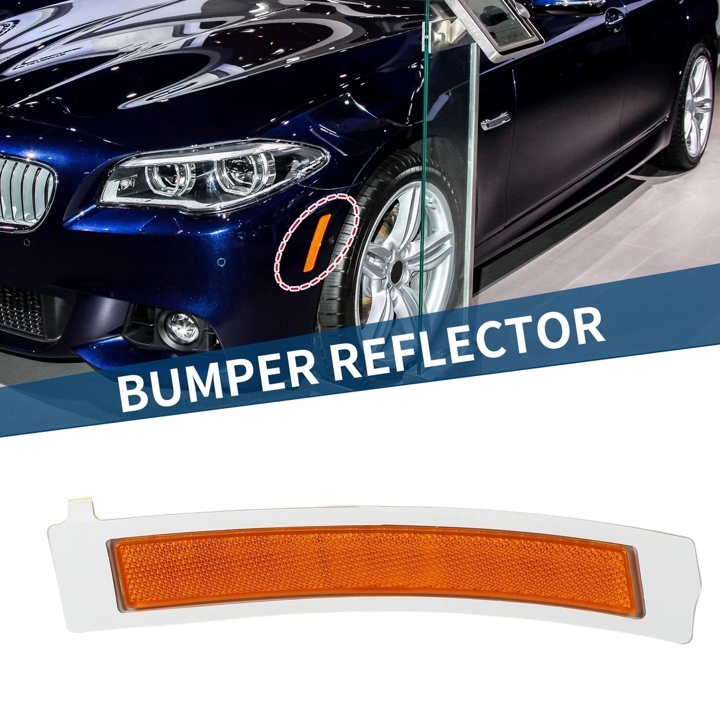 Bumper Reflector 1 Pcs Front Left for BMW 550i GT (2010-2015)