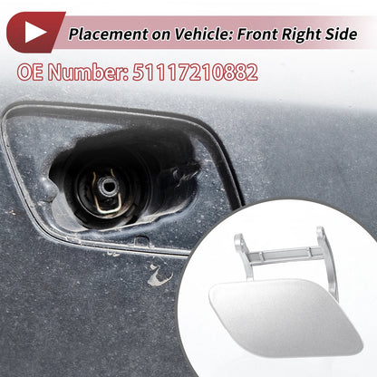 Washer Nozzle Cover Cap No.51117210882 for BMW 740i (2016–2020) Silver Tone
