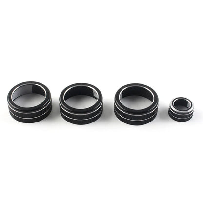 4 x AC Climate Control Knob Ring Covers for Honda Civic (2022 - Present) Black