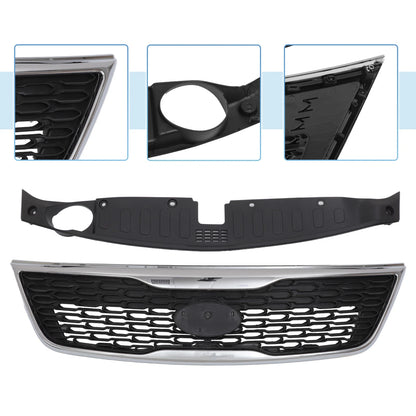 Front Upper Hood Bumper Grille for Kia Sorento (2013) No.863502P500 Black