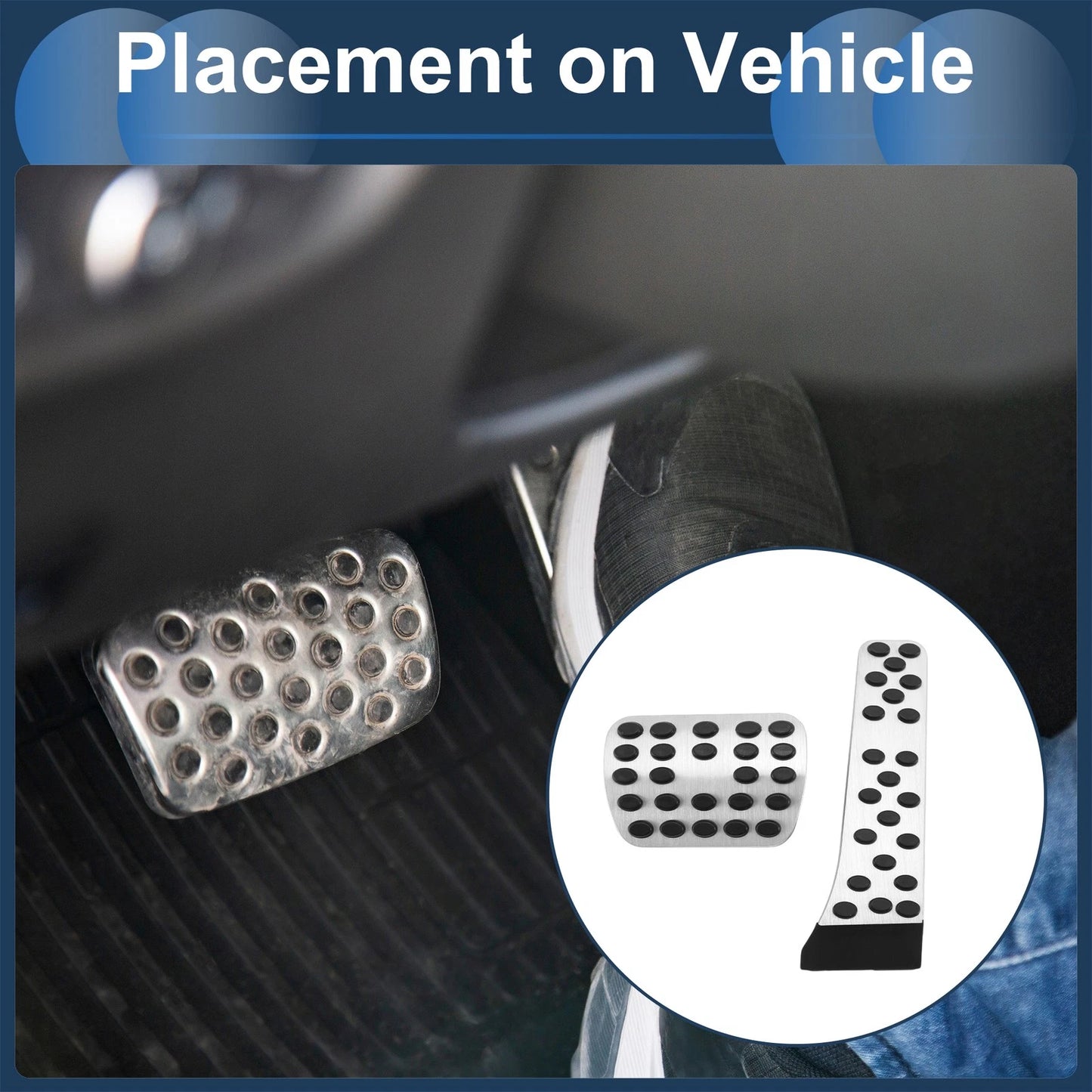 2 Pcs Automatic Foot Accelerator Pedal Covers for Universal Fit (2010–2023)