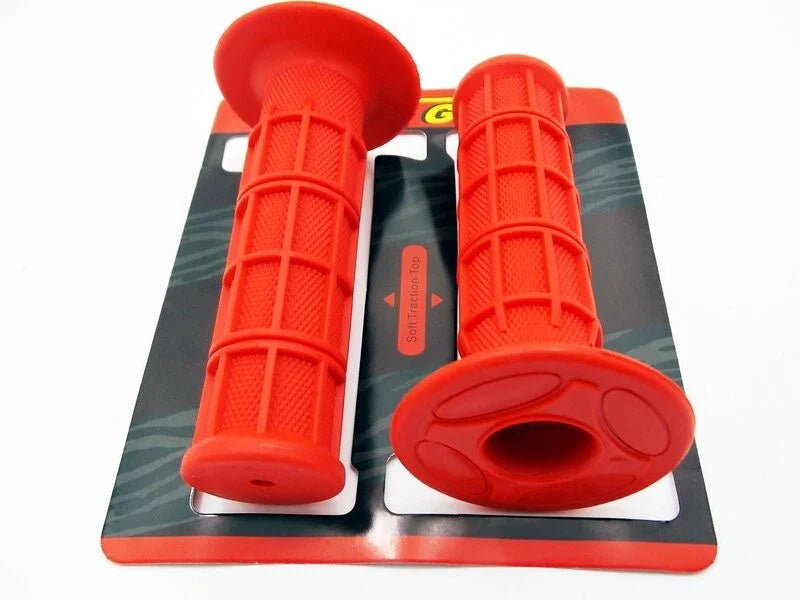 Red Hand Grip Set for Suzuki RMX250 (1996-1998) - Left & Right Pair