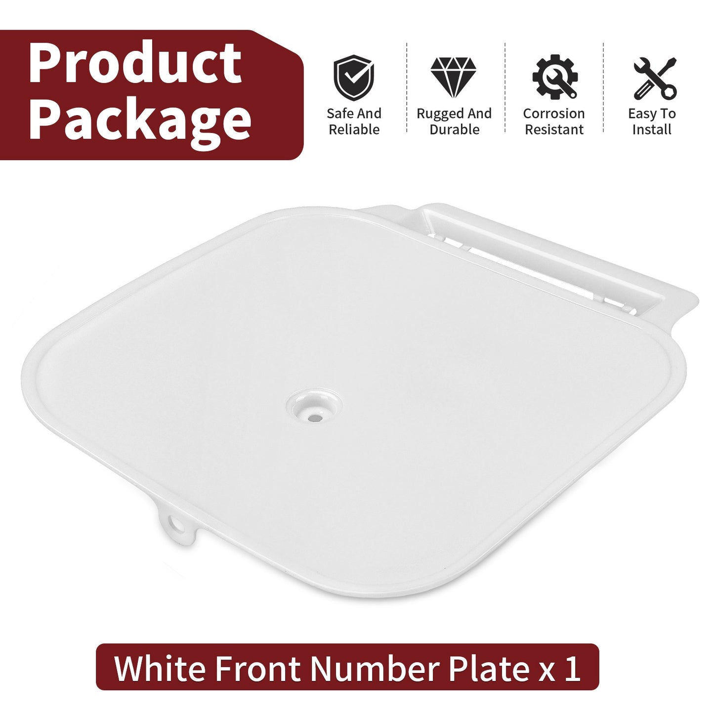Front Number Plate for Honda Z50 Z50R (1988–1999) White