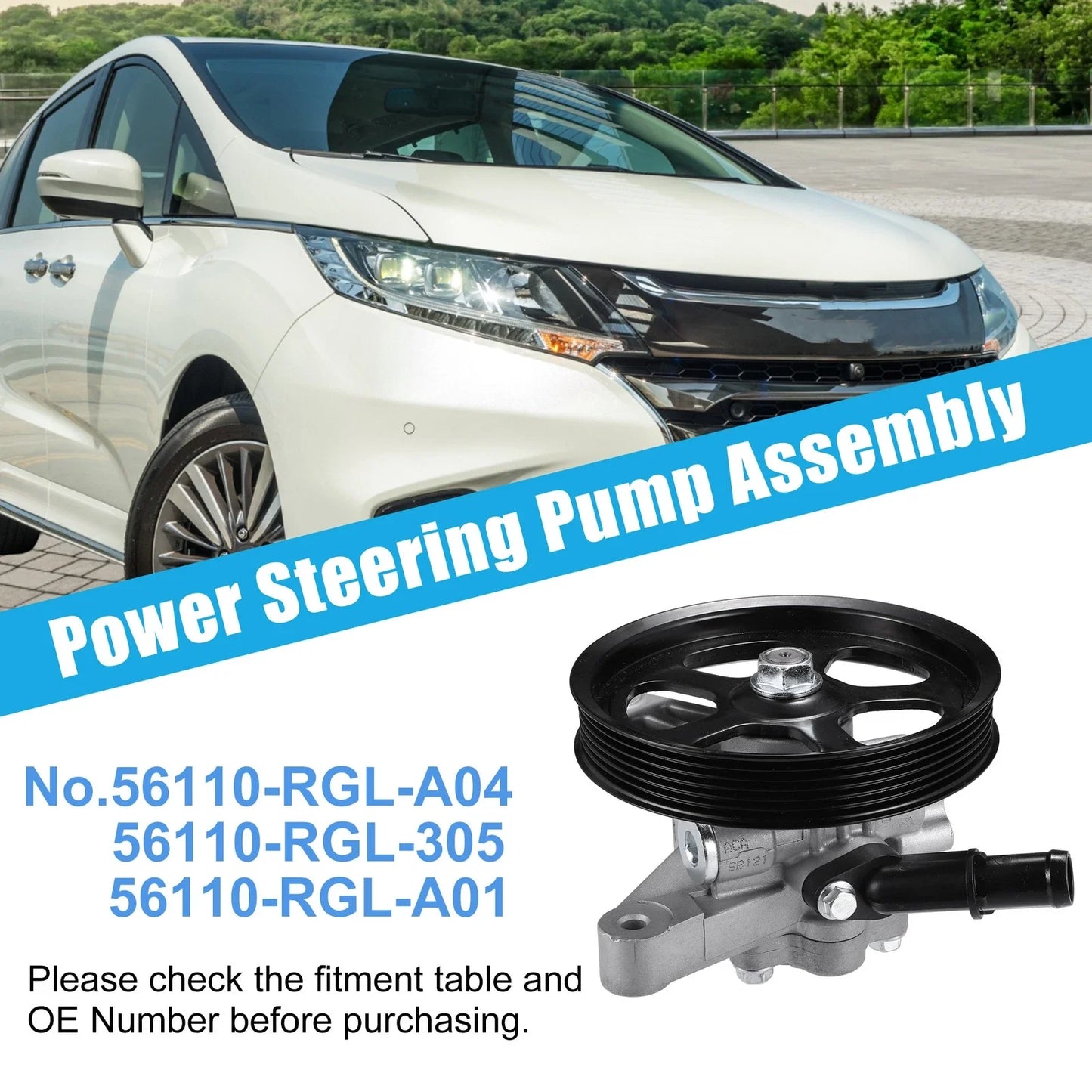 Power Steering Pump Assembly for Honda Accord 2008-2012 3.5L