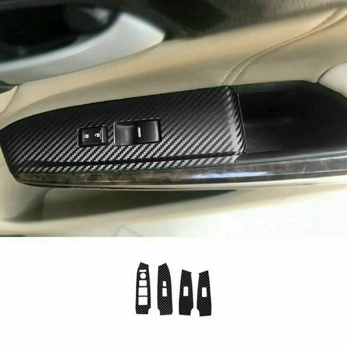 Kit Carbon Fiber Cover Trim Stickers 29pcs for Honda Accord (2008–2012)