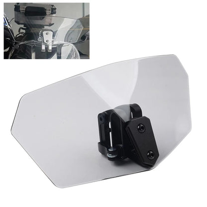 Adjustable Motorcycle Clip-On Windshield Extension Air Deflector