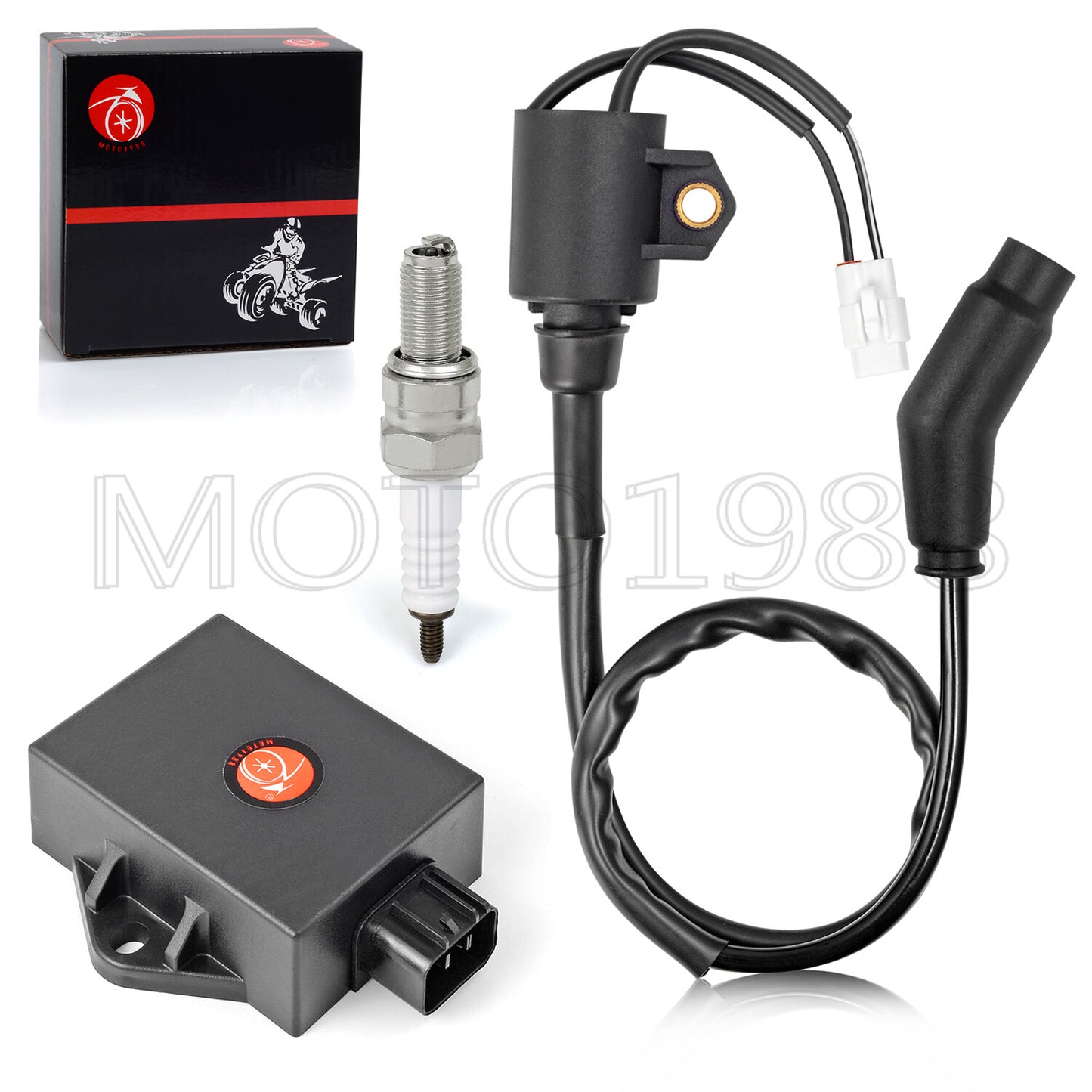 CDI Box Ignition Coil and Spark Plug for Polaris Sportsman Hawkeye 300 (2008–2011)