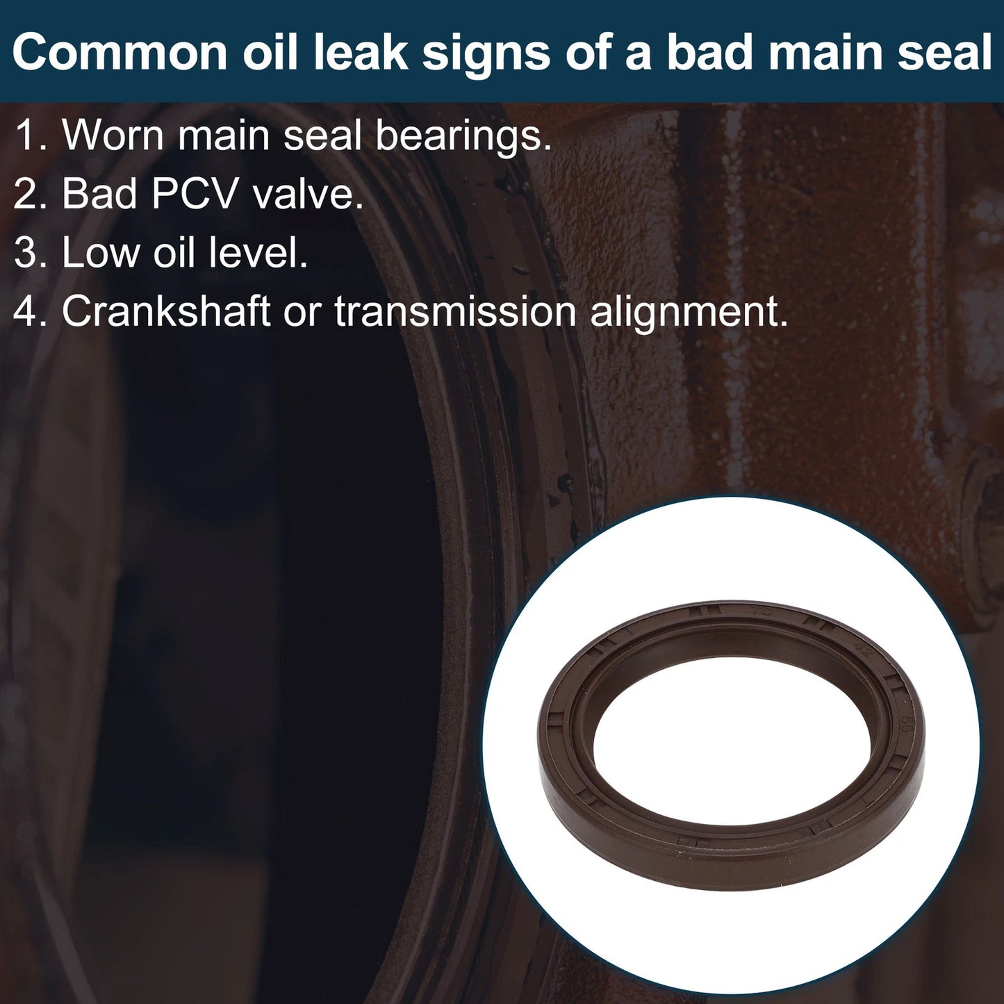 Front Crankshaft Oil Seal for Chevrolet Equinox Malibu (2005–2019) No. 12584041