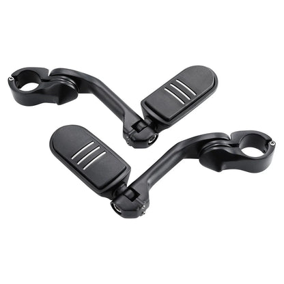1 1/4'' Matte Long Angled Footpegs Mount Engine Guard Pegstreamliner