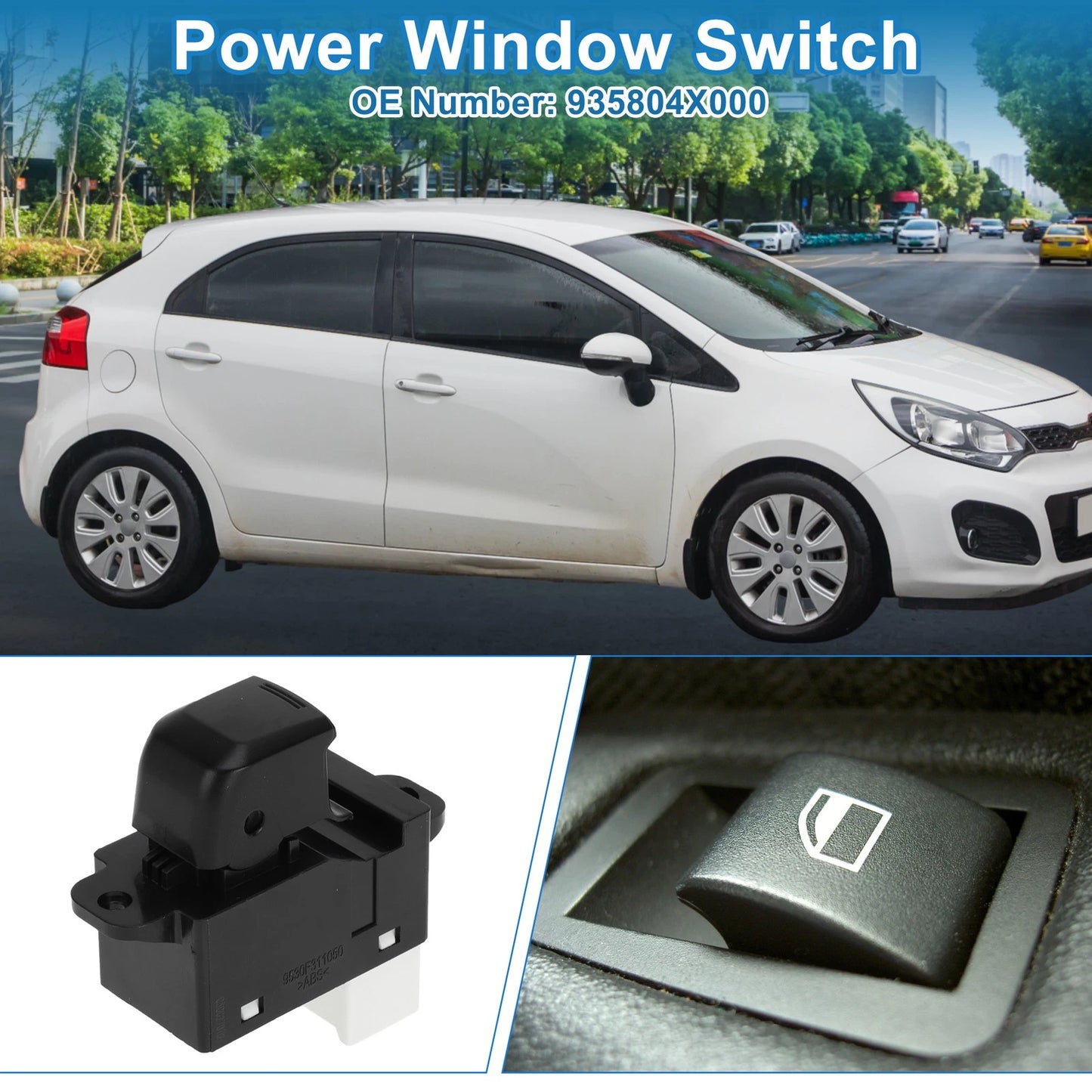 Power Window Switch for Kia K2 Rio (2011–2015) No. 935804X000
