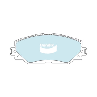 Set of 4 Bendix Front Disc Brake Pads for Toyota Corolla (2007–2018)