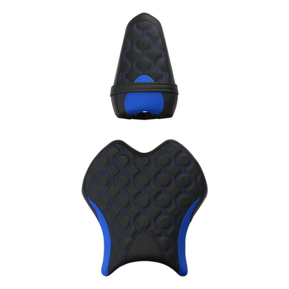 Driver & Passenger Seats Black/Blue for Yamaha YZF-R6 (2017-2022)