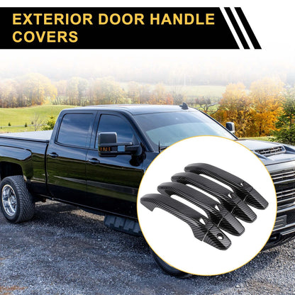 Set of 4 Exterior Door Handle Covers for Chevrolet Silverado 1500 (2014–2024)