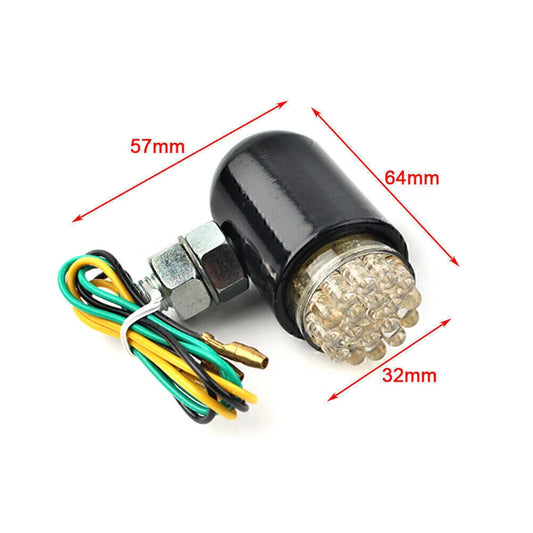 Custom Black Brake Running Turn Signal Tail Light for Motorcycle Cruiser