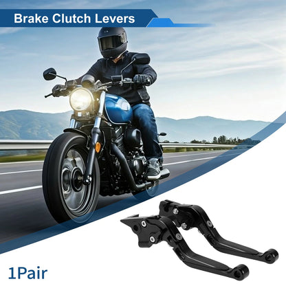 Adjustable Brake Clutch Levers 1 Pair for Yamaha MT-07 (2014–2022) Solid Black