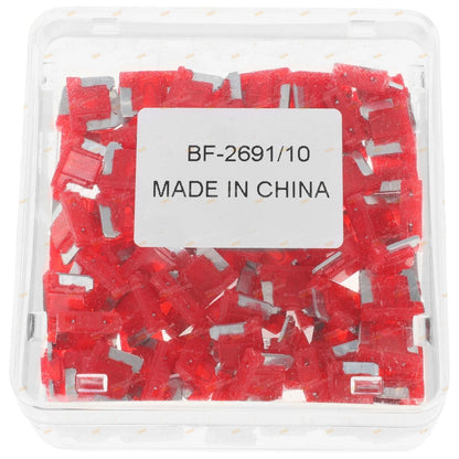 100 x Low Profile Mini Blade Fuses - 10 Amp Red