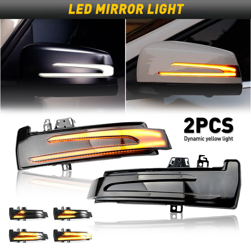 2X Sequential LED Side Mirror Turn Signal Light for Mercedes Benz Class