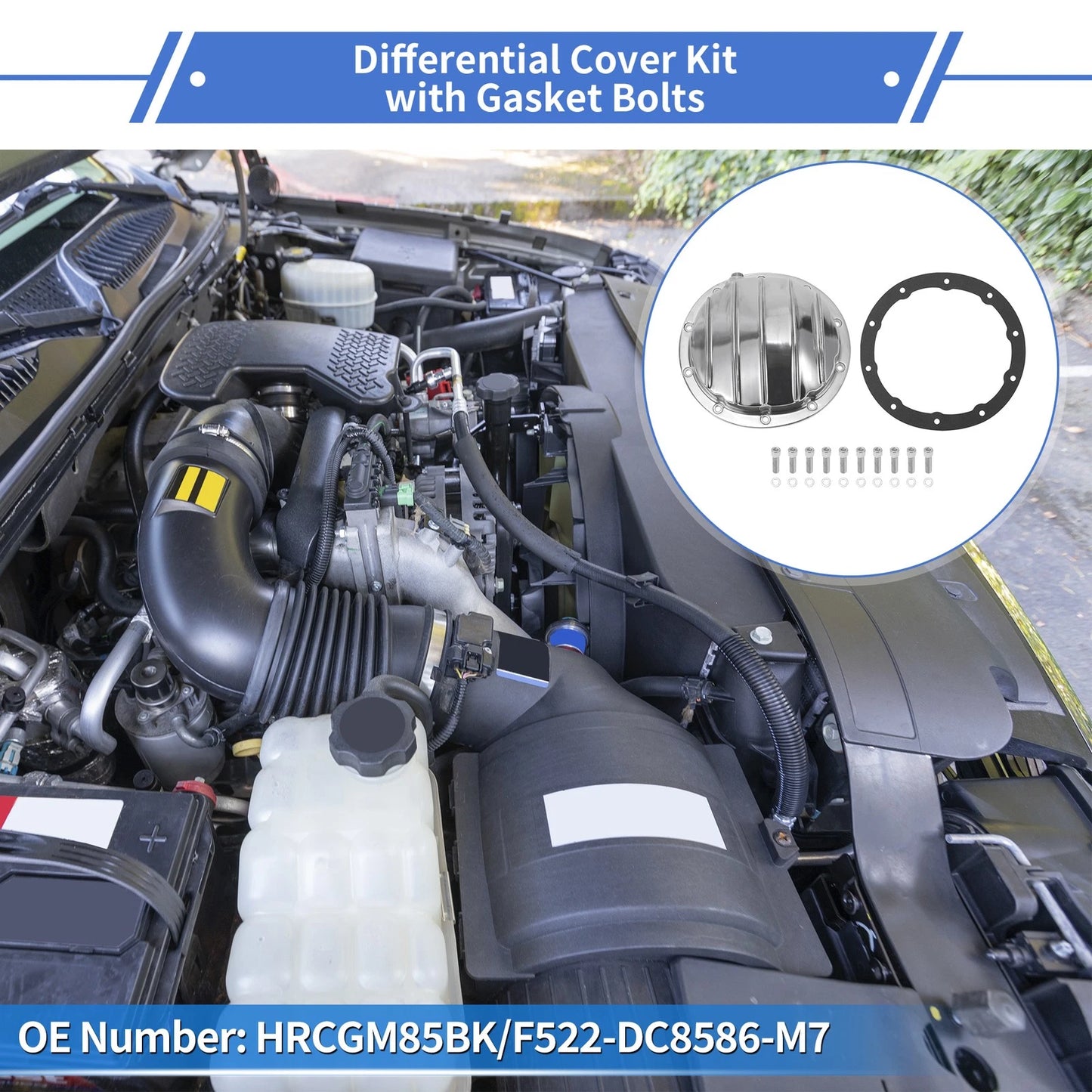 Rear Differential Cover Kit with Gasket for Chevy GM Intermediates (8.5" & 8.6")