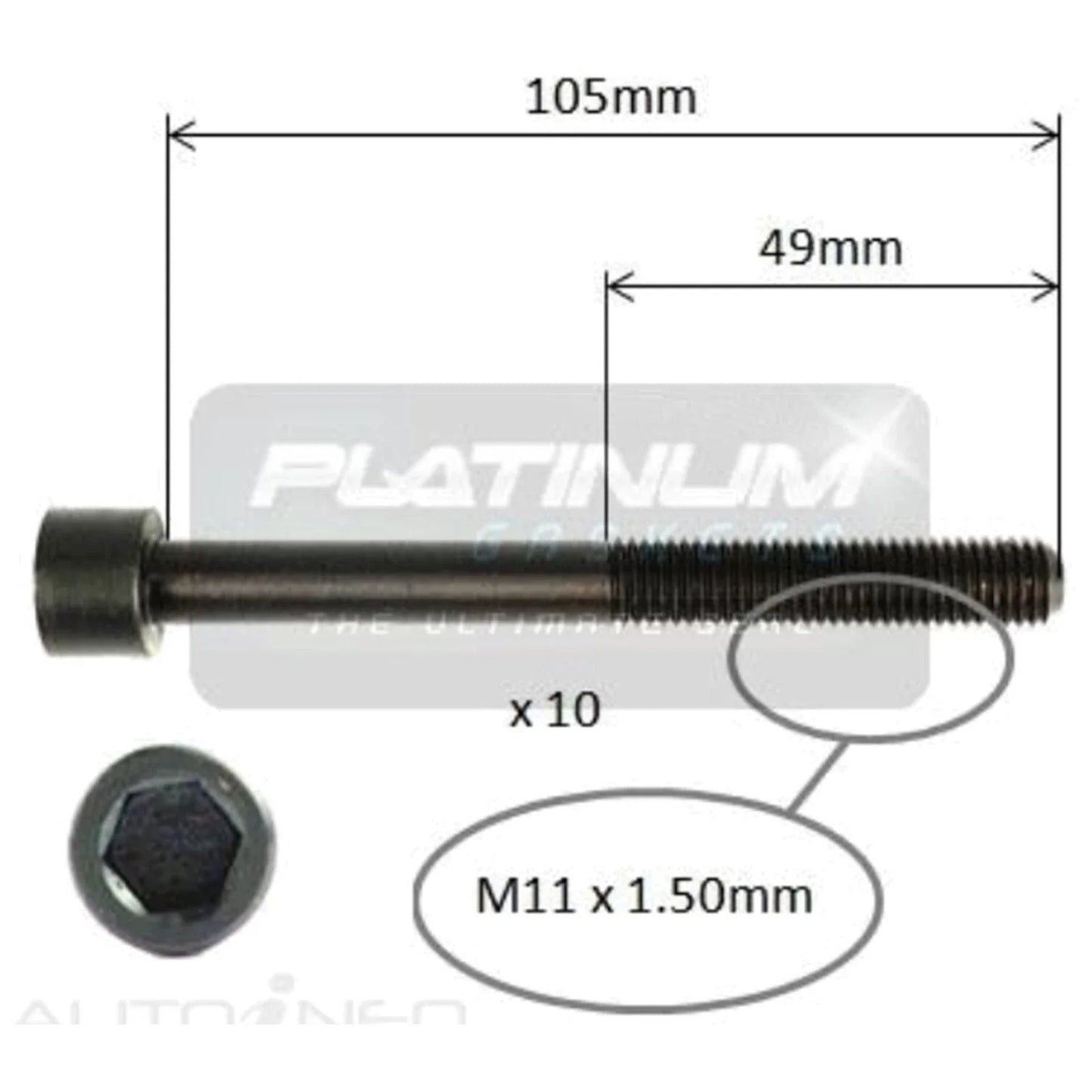 Head Bolt Set 4cyl 2.0L for Ford Laser KQ (2001 - 2002)