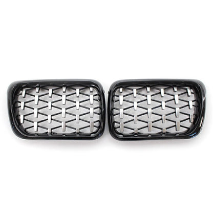 Front Grill for BMW 3 Series E36 (1997–1999) Shiny Black Frame Diamond