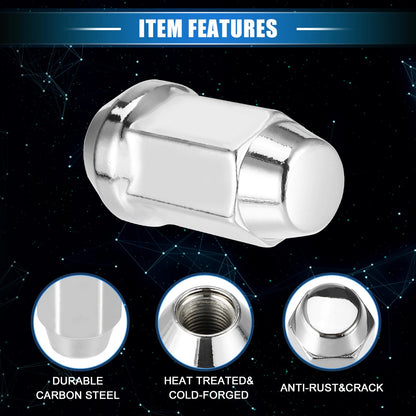 5pcs Wheel Lug Nuts for Ford Explorer, Lincoln MKS (1/2-20)