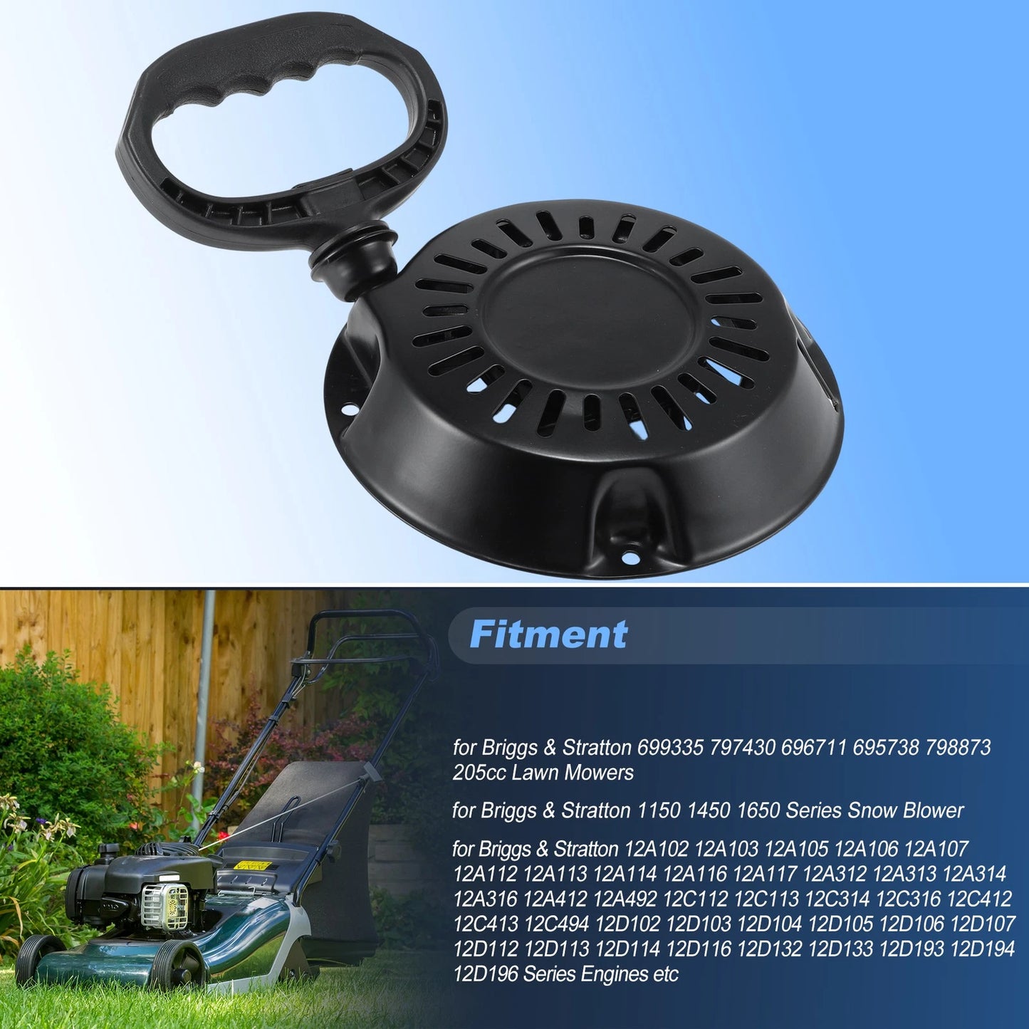 Recoil Starter for Briggs & Stratton Lawn Mowers (699335, 797430)