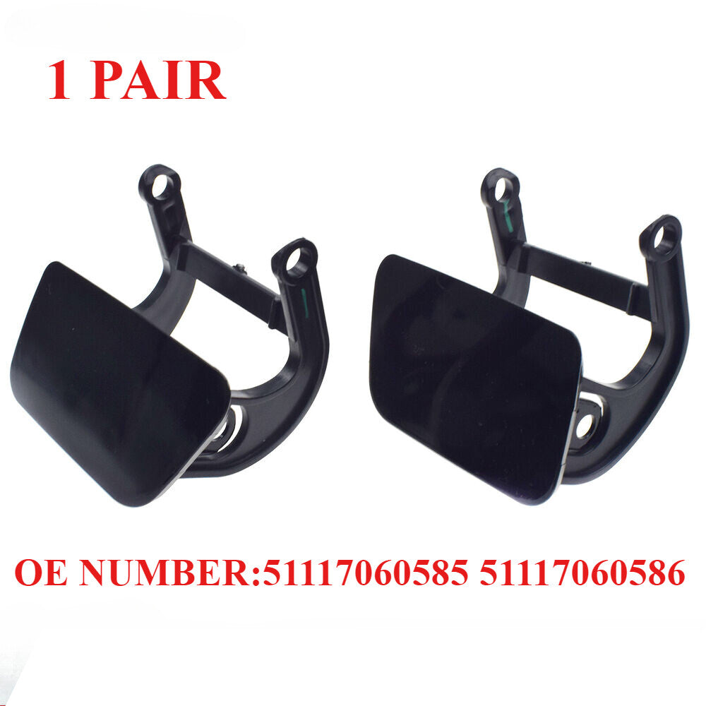 1 Pair Headlight Washer Nozzle Cover Cap for BMW E60 E61 (2005–2010)