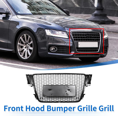 Front Hood Bumper Grille for Audi A5 (2009–2012) RS Style Black