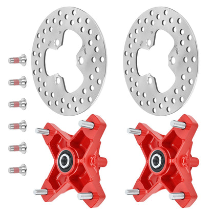 Front Wheel Hubs with Brake Discs for Honda Sportrax 400 TRX400EX (2002–2008)