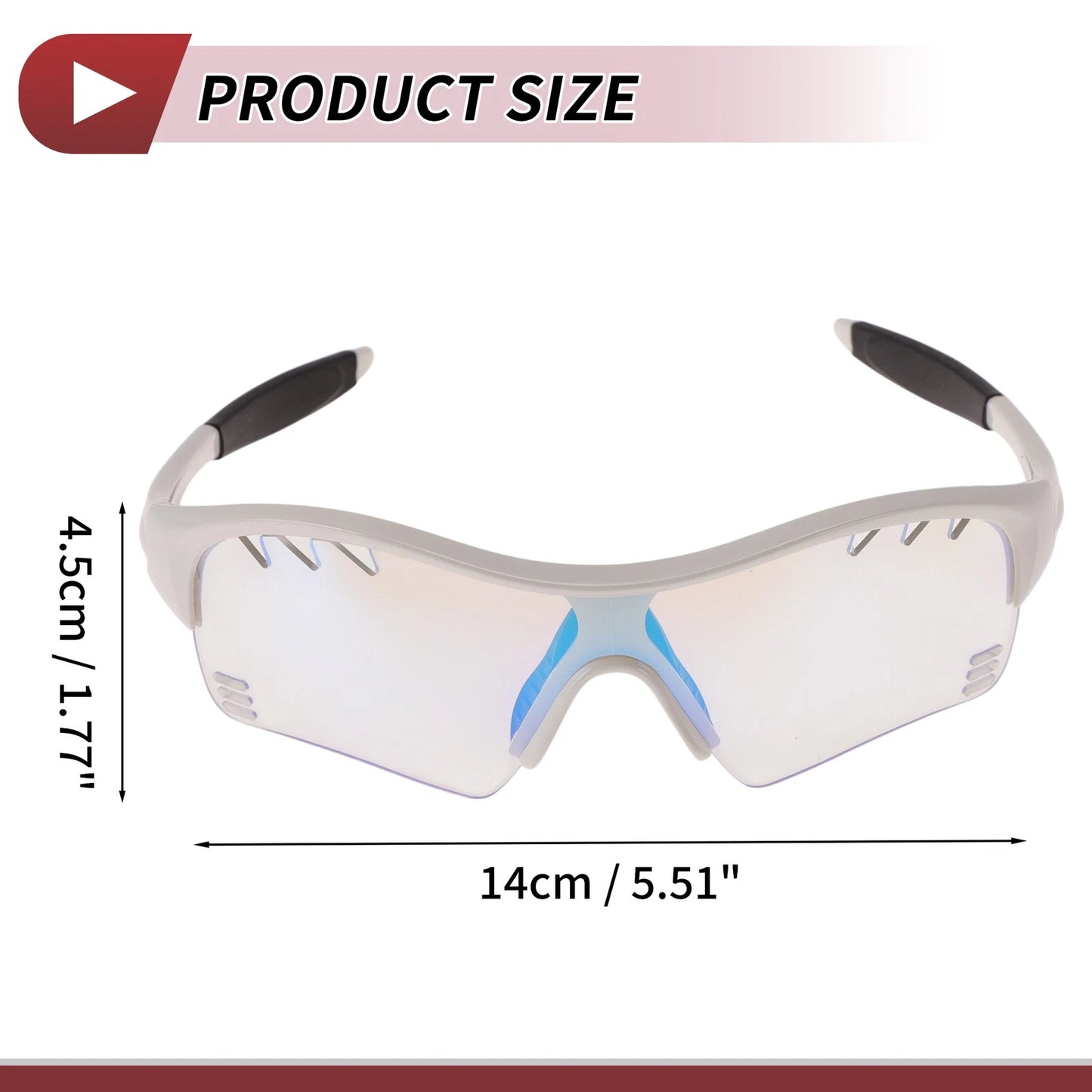 Set of 1 Motorcycle Riding Goggles for Universal Fit (Light Blue Lens)