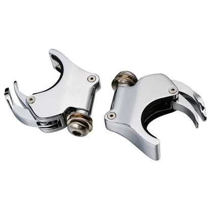 3x 39-49mm Quick Release Chrome Windshield Clamps for Harley Dyna Sportster