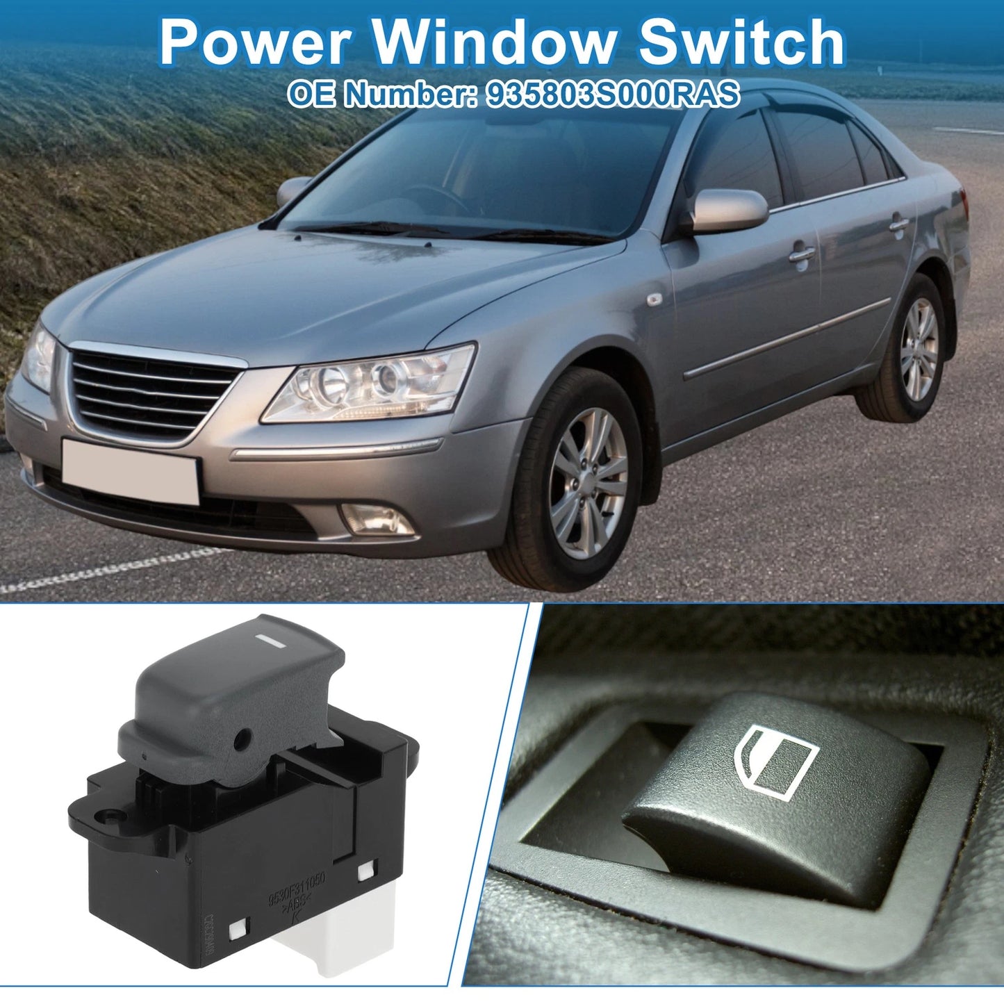 Power Window Switch for Hyundai Sonata (2011–2015) No. 935803S000RAS
