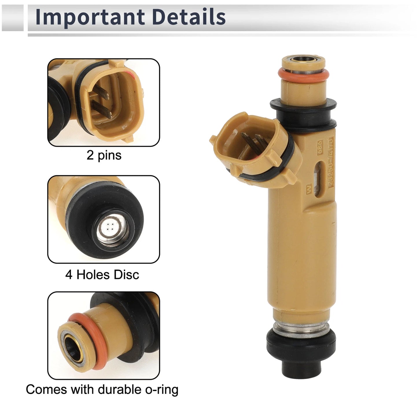 Fuel Injector No. 23209-74170 for Toyota Camry 2.2L 3.0L (2000–2001)
