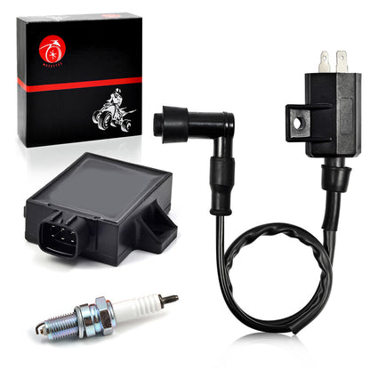 Ignition Coil Spark Plug CDI Kit for Kawasaki Bayou 250 (2003–2011)