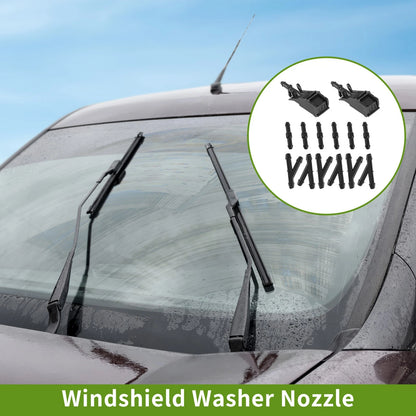Set of 1 Windshield Washer Nozzle w/ Hose Connector for Volkswagen (No. 6E0955985)