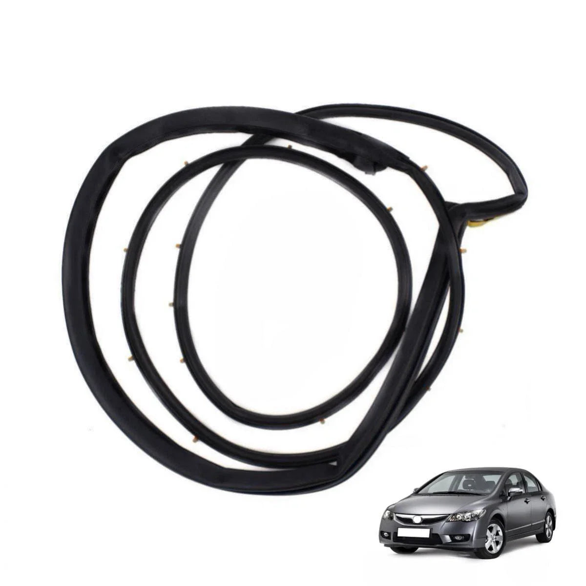 Door Rubber Seal Weatherstrip Front LH+RH Fits Honda Ciciv FD 4D Sedan 2006-11