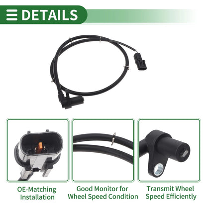 ABS Wheel Speed Sensor MR307046 for Mitsubishi Montero (1992–2000) Front Left