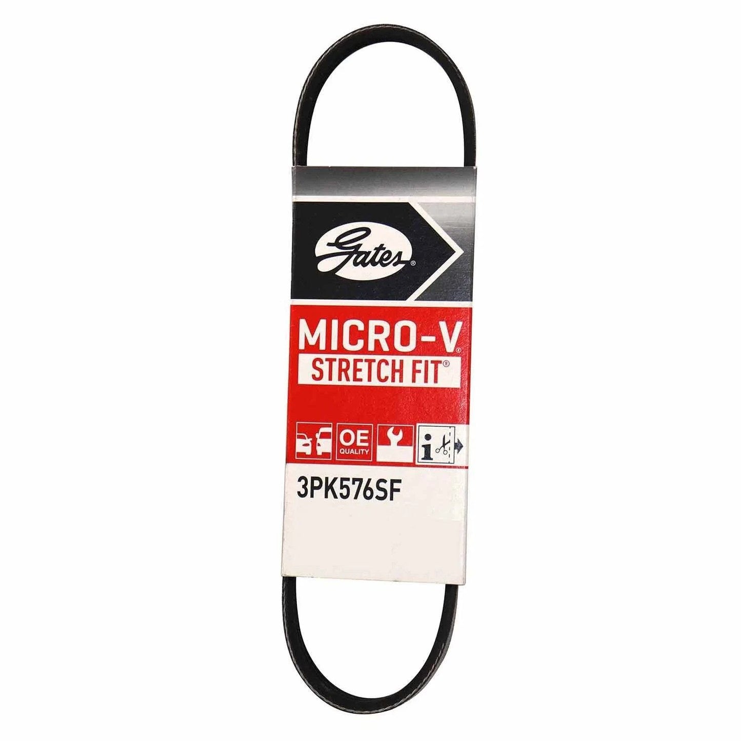 Set of 3 Micro-V Stretch Fit Belts for Automotive Applications